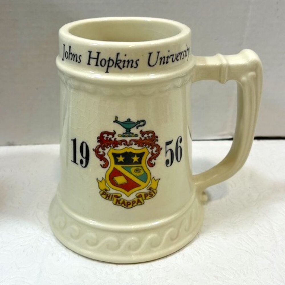 VTG Johns Hopkins Univ 1956 Ceramic Stein Mug Phi Kappa Psi Fraternity